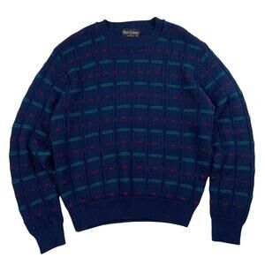 Vintage Reed St. James Sweater Made in USA Blue, Green, Red - Fits like Large